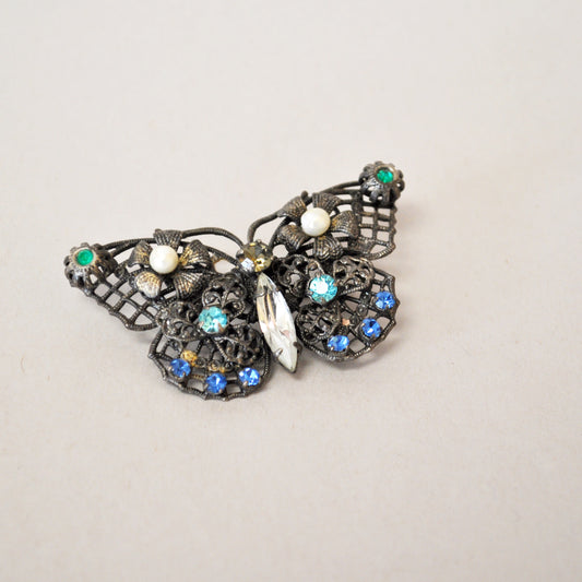 Vintage Rhinestone Butterfly